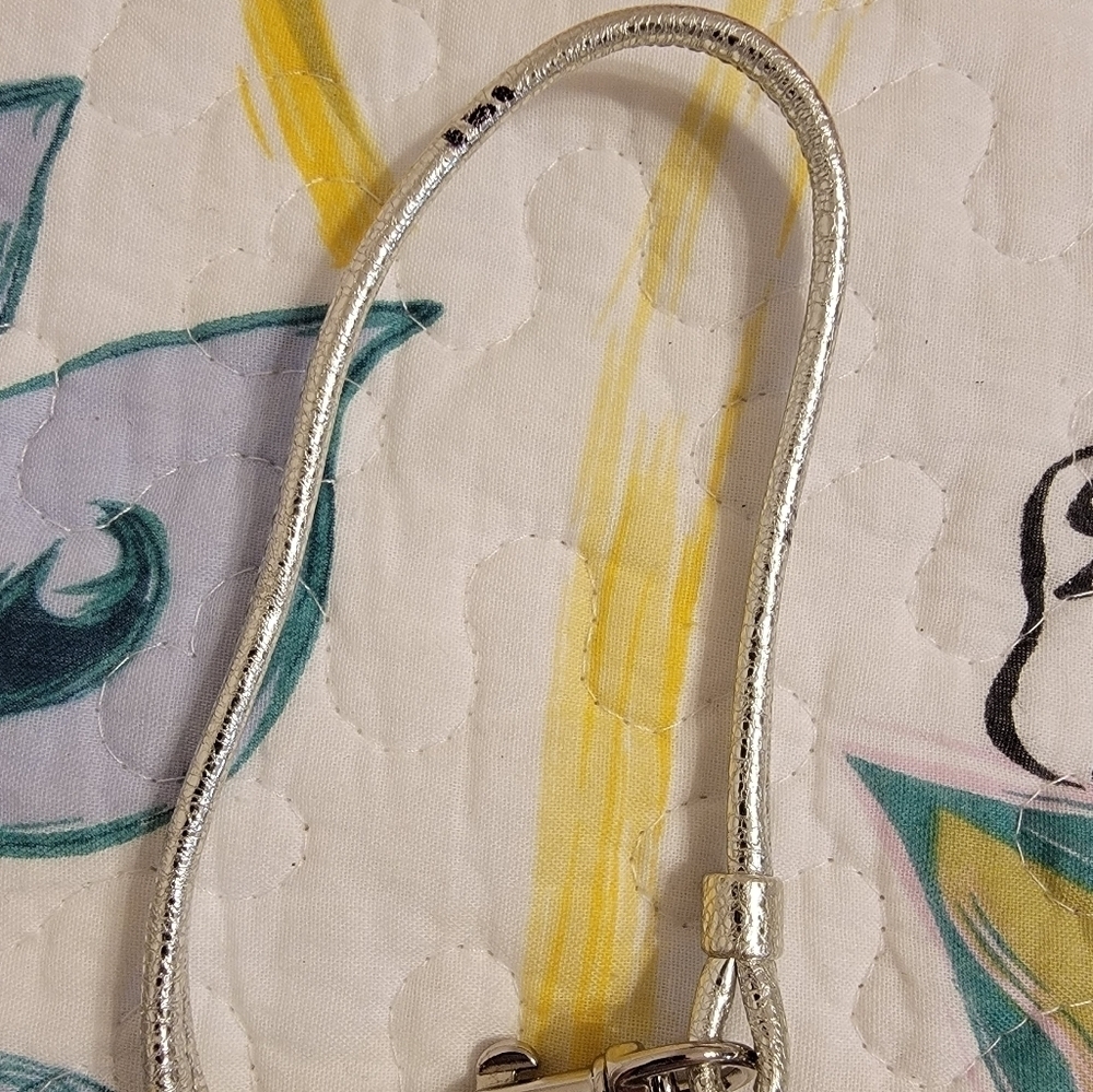 Coach "Poppy" Wristlet with Distress Silver Metallic Details - Picture 3 of 4